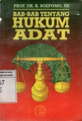 Bab-bab Tentang Hukum Adat