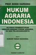 Hukum Agraria Indonesia : Sejarah Pembuktian Undang-Undang Pokok Agraria, Isi dan Pelaksanaannya