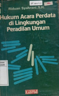 Hukum Acara Perdata di Lingkungan Peradilan Umum