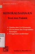 Kewirausahaan : Teori dan Praktek