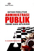 METODE PENELITIAN ADMINISTRASI PUBLIK TEORI DAN APLIKASI