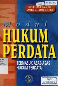 Modul Hukum Perdata (Termasuk Asas-asas Hukum Perdata)