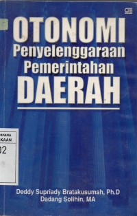 Otonomi Penyelenggaraan Pemerintahan Daerah