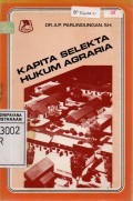 Kapita Selekta Hukum Agraria