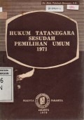 Hukum Tatanegara Sesudah Pemilihan Umum 1971