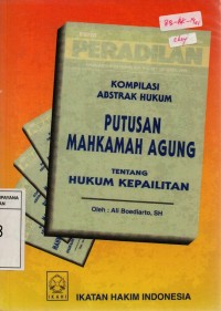 Kompilasi Abstrak Hukum Putusan Mahkamah Agung tentang Hukum Kepailitan