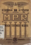 Kedudukan Dan Ketetapan MPR Lembaga Tertinggi Negara