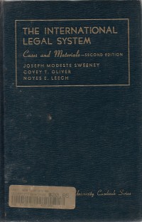 Cases and Materials on the International Legal System (University Casebook Series)