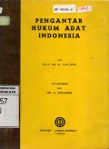 Pengantar Hukum Adat Indonesia