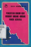 Pengertian Hukum Adat Menurut Undang-undang Pokok Agraria