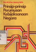 Prinsip-Prinsip Perumusan Kebijaksanaan Negara