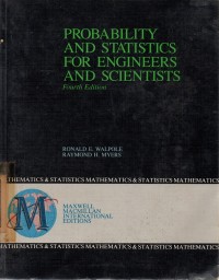 Probability and Statistics Engineers and Scientists