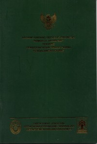 Undang-Undang Republik Indonesia Nomor 21 Tahun 2007 Tentang Pemberantasan Tindak Pidana Perdagangan Orang