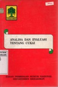 Analisa Dan Evaluasi Tentang Cukai