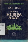 Bab-bab Tentang Hukum Adat