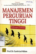 Manajemen Perguruan Tinggi; Beberapa Catatan