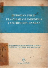 Pedoman Umum Ejaan Bahasa Indonesia Yang Disempurnakan