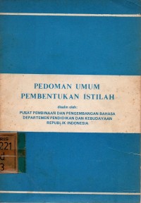 Pedoman Umum Pembentukan Istilah