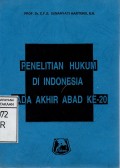 Penelitian Hukum di Indonesia pada Akhir Abad ke-20