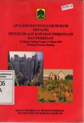 Analisis dan Evaluasi Hukum tentang Pengelolaan Kawasan Perkotaan dan Pedesaan (UU No. 24 Tahun 1992 tentang Penataan Ruang)