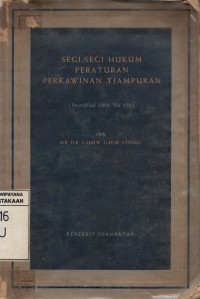 Segi-Segi Hukum Peraturan Perkawinan Tjampuran