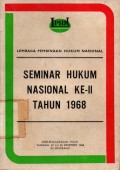 Seminar Hukum Nasional Ke-II Tahun 1968