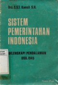 Sistem Pemerintahan Indonesia