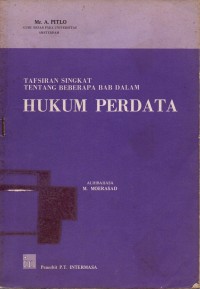 Tafsiran Singkat Tentang Beberapa Bab Dalam: Hukum Perdata