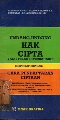 Undang-Undang Hak Cipta Yang Telah Diperbaharui