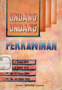 Undang-Undang Perkawinan Di Indonesia