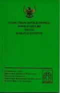 Undang-undang RI No. 24 Tahun 2003 tentang Mahkamah Konstitusi