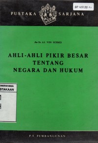 Image of Ahli-ahli Pikir Besar Tentang Negara Dan Hukum