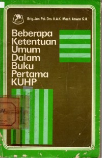 Image of Beberapa Ketentuan Umum Dalam Buku Pertama KUHP 2