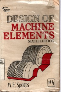 Image of DESIGN OF MACHINE ELEMENTS