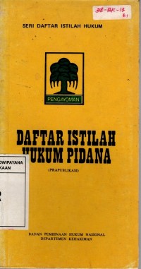 Image of DAFTAR ISTILAH HUKUM PIDANA