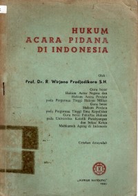 Image of Hukum Acara Pidana Di Indonesia