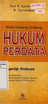 Image of Kitab Undang-Undang Hukum Pedata