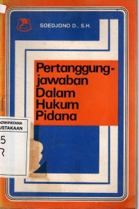 Image of PERTANGGUNGJAWABAN DALAM HUKUM PIDANA