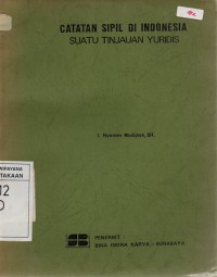 Image of Catatan Sipil Di Indonesia: Suatu Tinjauan Yuridis
