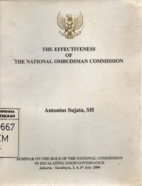 Image of The Effectiveness of The National Ombudsman Commission
