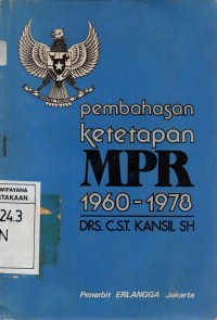 Image of Pembahasan Ketetapan MPR 1960 - 1978