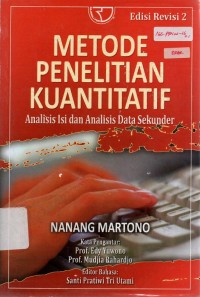 Image of Metode Penelitian Kuantitatif : Analisis Isi dan Analisis Data Sekunder
