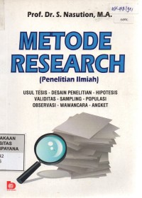 Image of Metode Research (Penelitian Ilmiah)