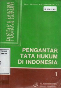 Image of Pengantar Tata Hukum di Indonesia 1