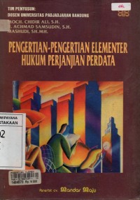 Image of Pengertian-Pengertian Elementer Hukum Perjanjian Perdata