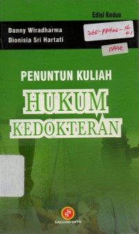 Image of Penuntun Kuliah Hukum Kedokteran