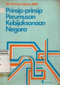 Image of Prinsip-Prinsip Perumusan Kebijaksanaan Nagara