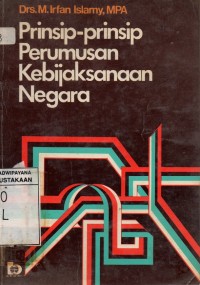 Image of Prinsip-Prinsip Perumusan Kebijaksanaan Nagara