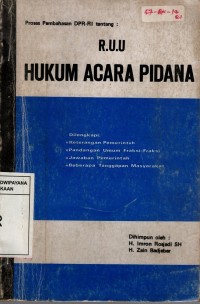 Image of R.U.U HUKUM ACARA PIDANA