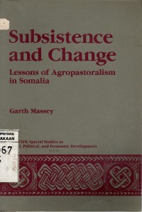 Image of SUBSISTENCE AND CHANGE